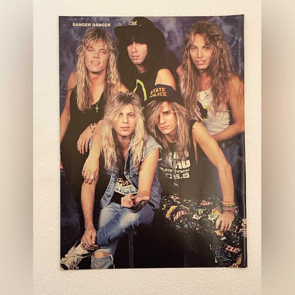 Danger Danger Band Pinup - 80s Glam Rock Group Photo